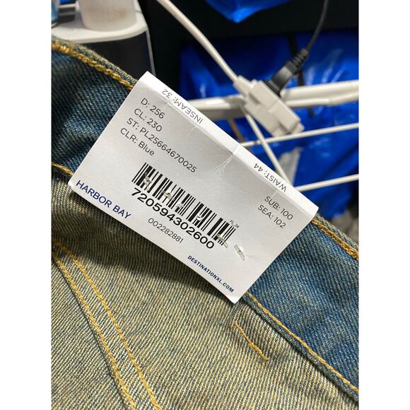 New Harbor Bay Blue Carpenter Jeans Mens Size 44 x 32 Rugged Loose fit Leg NWT - Picture 6 of 10